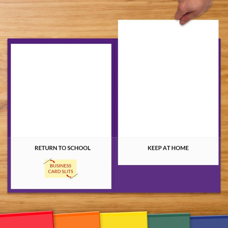 STORE SMART StoreSMARTÂ® School/Home Folders - 6-Pack - 6 Colors! - Letter-Size Twin Pocket - Durable, Archival Plastic - Made in U.S.A - SH900PCP6ENG - Image 5